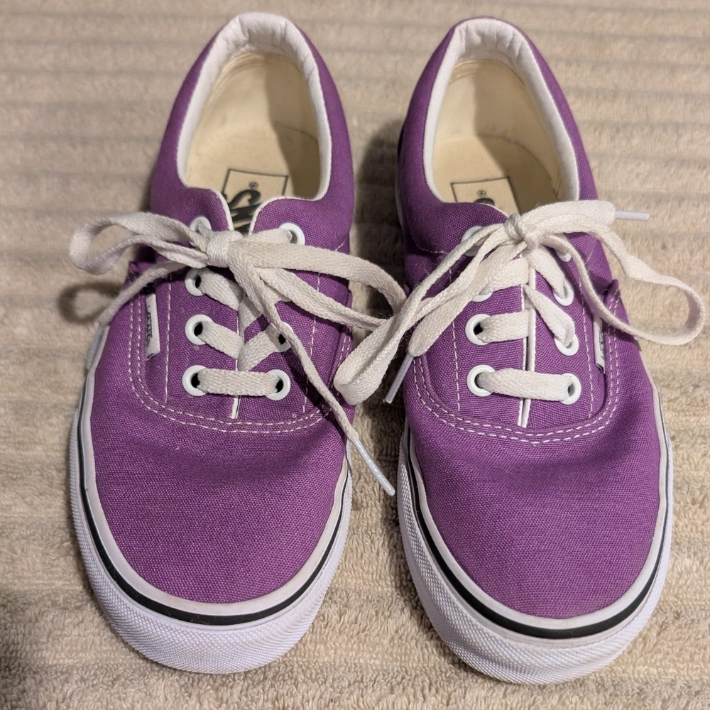 Vans Purple Canvas Sneakers Women's Size 6 Men's Size 4.5 - Picture 3 of 11